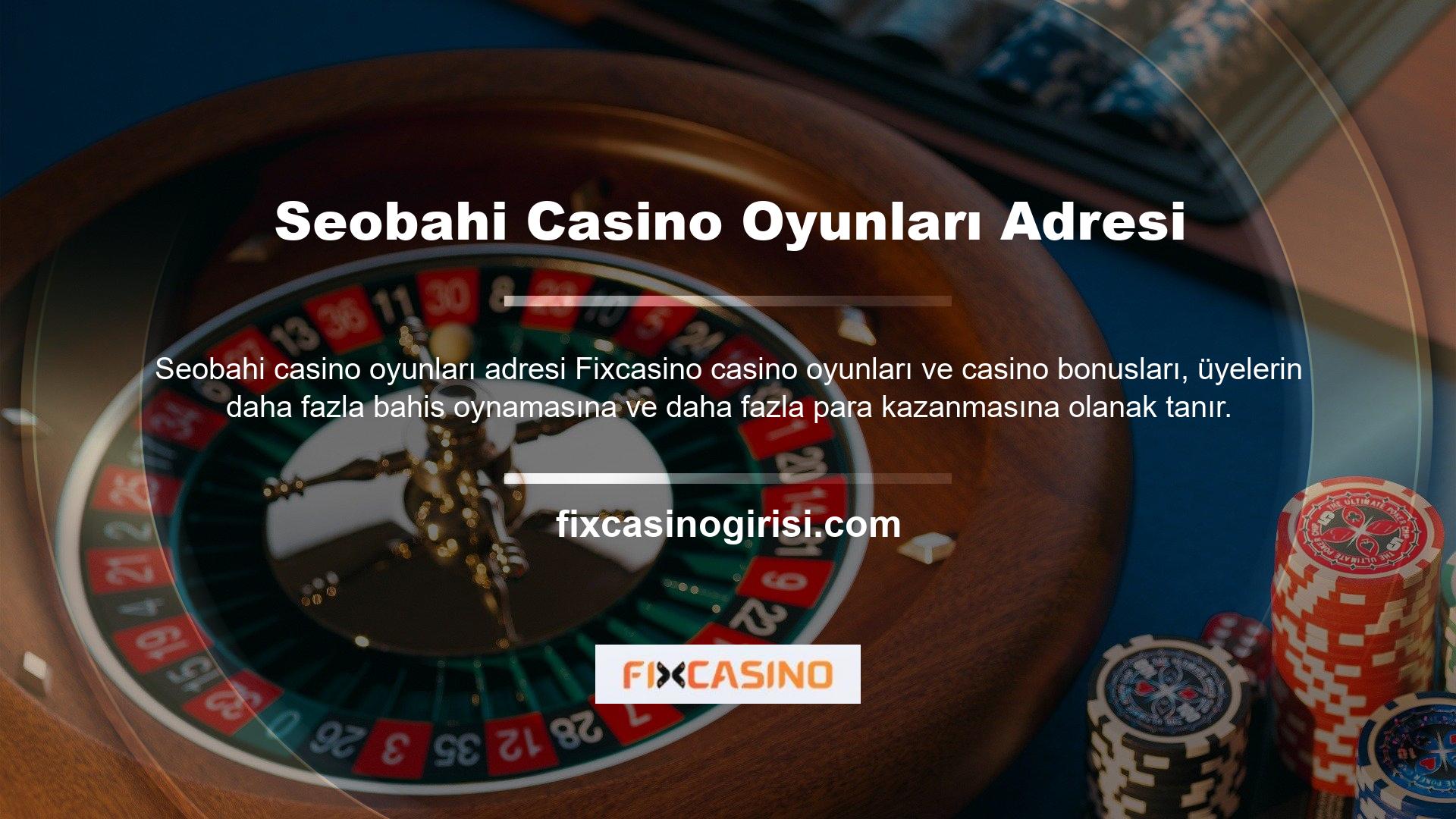 Fixcasino, üyelerine çok çeşitli casino masa oyunları ve bonuslar sunan, dünyanın en güvenilir ve tercih edilen bahisçilerinden biridir